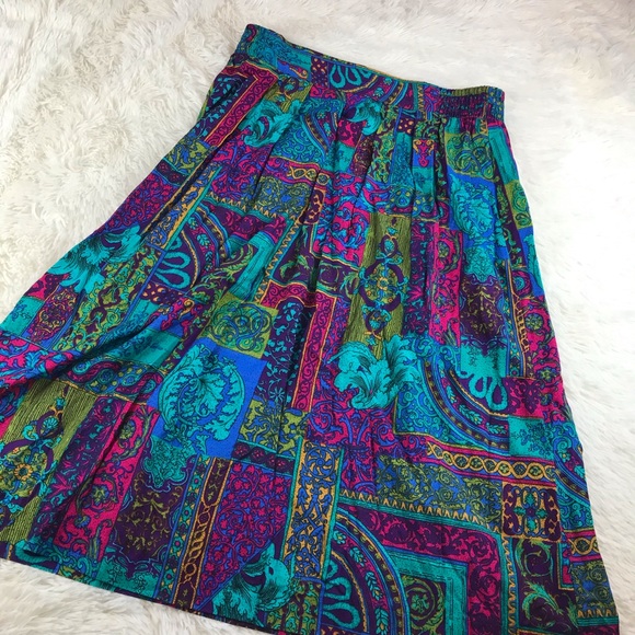 Norton McNaughton Dresses & Skirts - VINTAGE Norton McNaughton blue paisley skirt